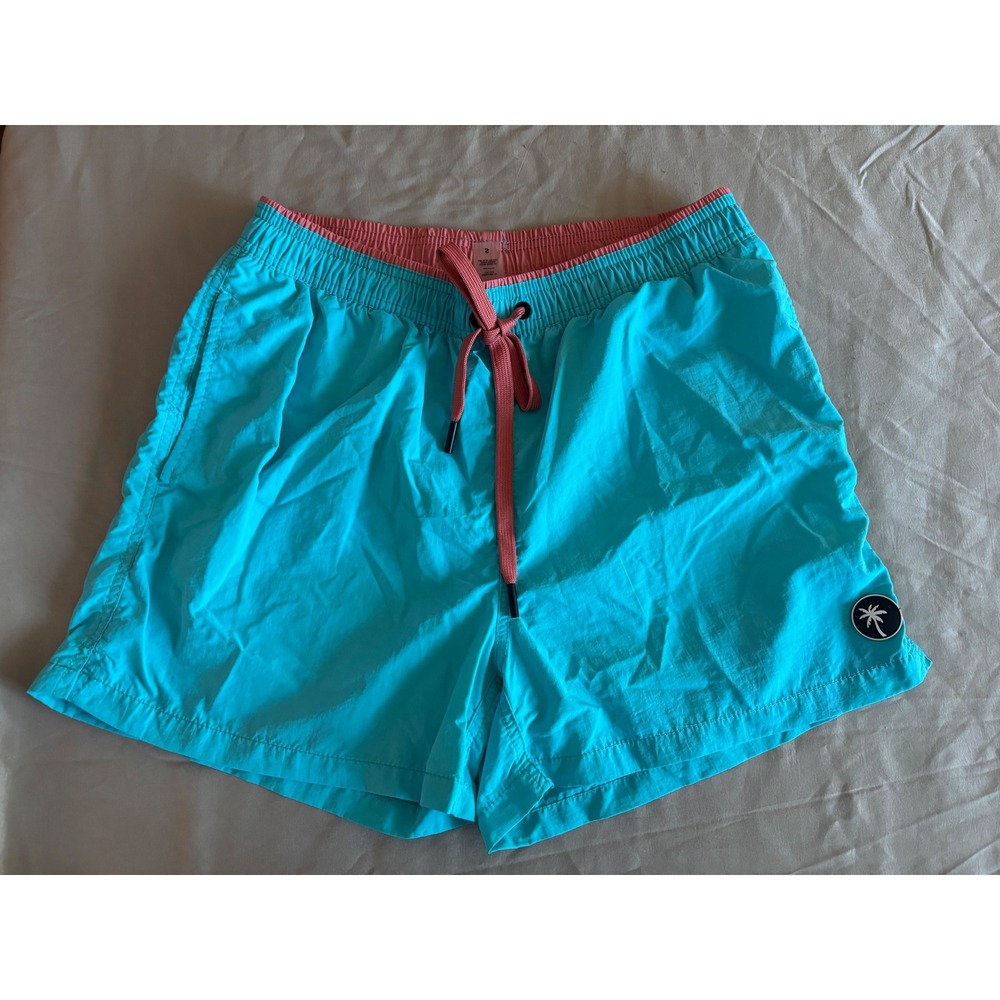 Zyia Active Turquoise Coral Board Shorts Women Size Small Swim Trunks